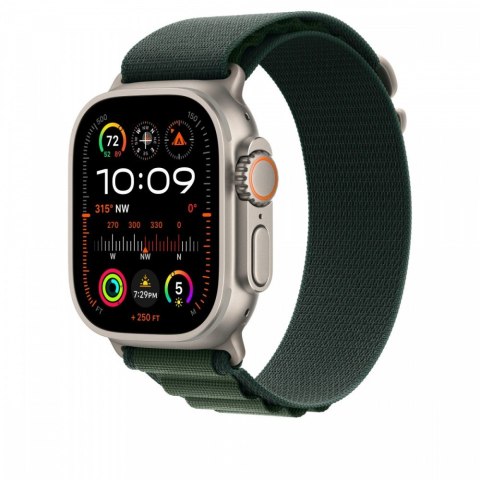 Opaska Alpine w kolorze ciemnozielonym do koperty 49 mm - rozmiar S - elementy z tytanu w kolorze naturalnym Opaska Alpine w kolorze ciemnozielonym do koperty 49 mm - rozmiar S - elementy z tytanu w kolorze naturalnym
