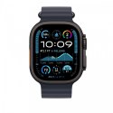Przedłużka do paska Ocean w kolorze granatu do koperty 49 mm - elementy z tytanu w kolorze czarnym