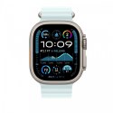 Przedłużka do paska Ocean w kolorze mroźnego błękitu do koperty 49 mm - elementy z tytanu w kolorze naturalnym