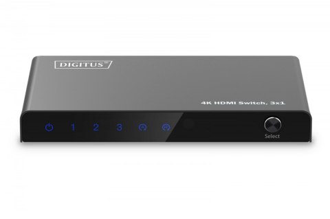 Przełącznik/Switch 4K HDMI 3x1, 60Hz HDCP 2.3, pilot, Czarny Przełącznik/Switch 4K HDMI 3x1, 60Hz HDCP 2.3, pilot, Czarny