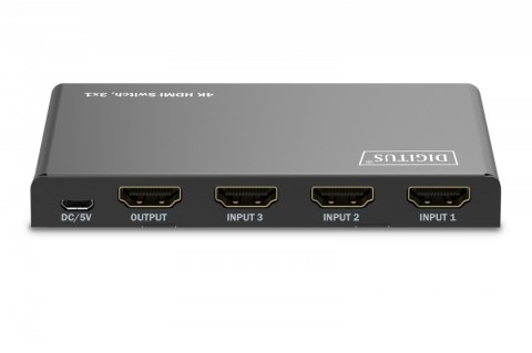 Przełącznik/Switch 4K HDMI 3x1, 60Hz HDCP 2.3, pilot, Czarny Przełącznik/Switch 4K HDMI 3x1, 60Hz HDCP 2.3, pilot, Czarny