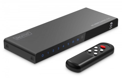 Przełącznik/Switch 4K HDMI 5x1, 60Hz HDCP 2.3, pilot, Czarny Przełącznik/Switch 4K HDMI 5x1, 60Hz HDCP 2.3, pilot, Czarny