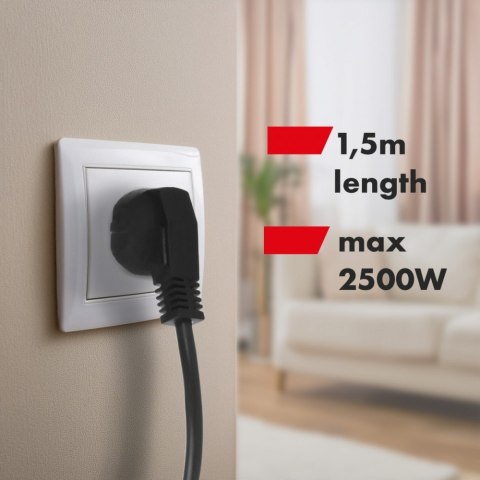 Przedłużacz 1,5m 250VAC 10A 4 gniazda MCE508 B Port USB-C Quick charge 2.0 IP20 Przedłużacz 1,5m 250VAC 10A 4 gniazda MCE508 B Port USB-C Quick charge 2.0 IP20