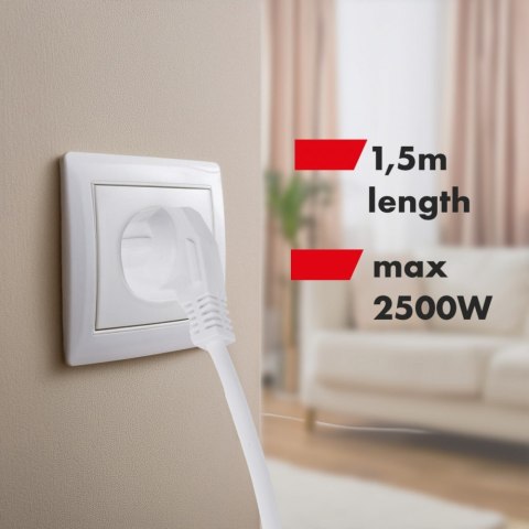 Przedłużacz 4 gniazda 1.5m, USB A/C MCE508 W Przedłużacz 4 gniazda 1.5m, USB A/C MCE508 W