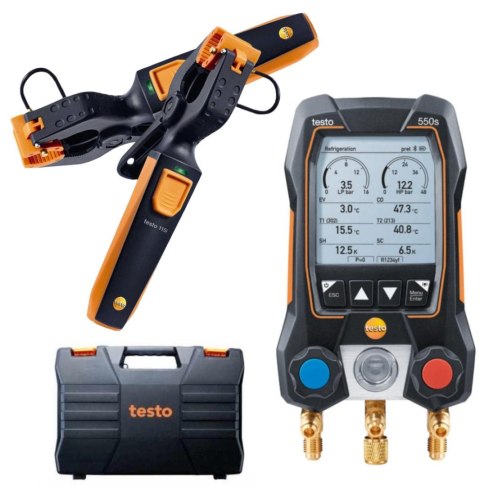 Elektroniczna oprawa zaworowa Testo 550s zestaw Smart 0564 5502 Elektroniczna oprawa zaworowa Testo 550s zestaw Smart 0564 5502