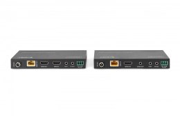Przedłużacz / Extender HDMI HDBaseT 150m kat.5e/6/74K 60Hz PoC (Power over Cable) IR audio (zestaw)