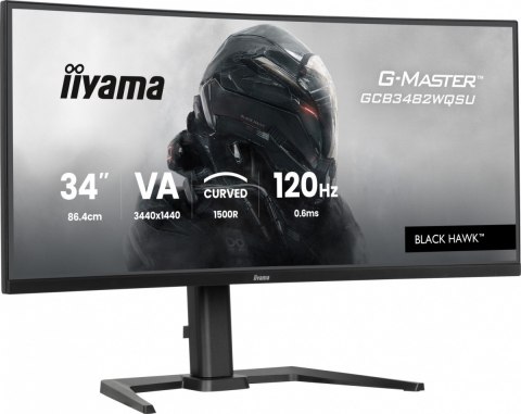 Monitor 34 cale G-Master GCB3482WQSU-B1,VA,UWQHD,120HZ,1500R, HDR400, 21:9, 500cd,2x5W, USB-c Monitor 34 cale G-Master GCB3482WQSU-B1,VA,UWQHD,120HZ,1500R, HDR400, 21:9, 500cd,2x5W, USB-c