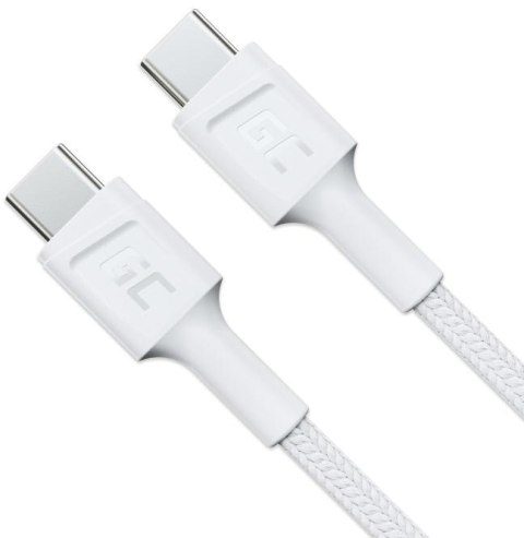 KABEL USB-C / USB-C Green Cell POWERSTREAM 30cm BIAŁY PD 60W ULTRA CHARGE QUICK CHARGE 3.0 KABGC31W KABEL USB-C / USB-C Green Cell POWERSTREAM 30cm BIAŁY PD 60W ULTRA CHARGE QUICK CHARGE 3.0 KABGC31W