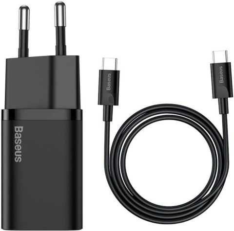 ŁADOWARKA SIECIOWA Baseus Super Si Quick Charger 1C TZCCSUP-L01 25W 1x USB-C PD 3.0 QC 3.0 + KABEL ŁADOWARKA SIECIOWA Baseus Super Si Quick Charger 1C TZCCSUP-L01 25W 1x USB-C PD 3.0 QC 3.0 + KABEL