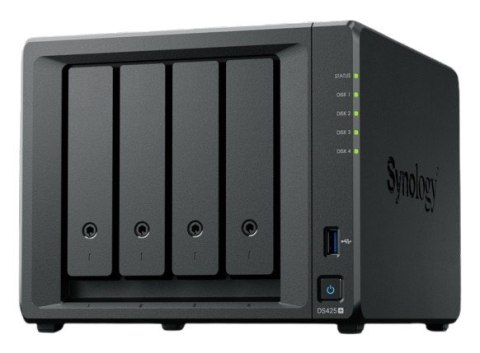 Serwer NAS DS425+ 4x0HDD J4125 2GB DDR4 1x1GbE 1x2,5GbE 3Y Serwer NAS DS425+ 4x0HDD J4125 2GB DDR4 1x1GbE 1x2,5GbE 3Y