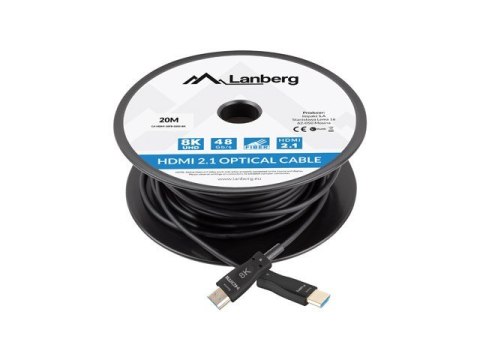 Kabel HDMI M/M v2.1 20M 8K czarny optyczny AOC Kabel HDMI M/M v2.1 20M 8K czarny optyczny AOC