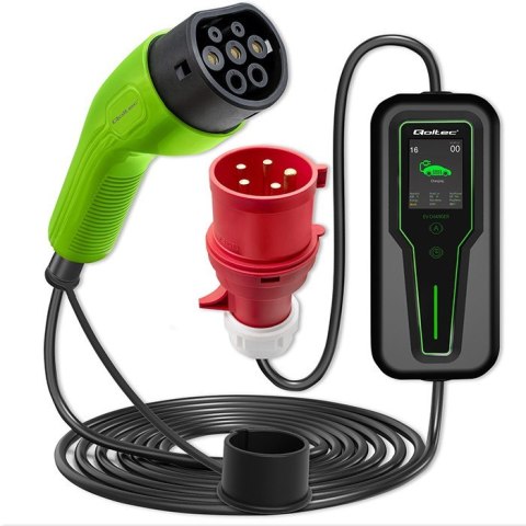 Mobilna ładowarka do samochodu elektrycznego EV z regulacją 2w1 Typ2 | 11kW | 3 Fazy | CEE 5 PIN | LCD | Przenośna | Wallbox | Mobilna ładowarka do samochodu elektrycznego EV z regulacją 2w1 Typ2 | 11kW | 3 Fazy | CEE 5 PIN | LCD | Przenośna | Wallbox |