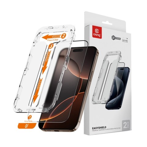Szkło hartowane EasyShield 2-Pack - iPhone 16 Pro Max (2 sztuki) Szkło hartowane EasyShield 2-Pack - iPhone 16 Pro Max (2 sztuki)