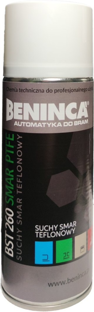 CHEMIA: Suchy smar teflonowy Beninca BST260 400ml do bram/automatyki/napędów