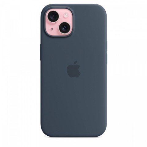 Etui silikonowe z MagSafe do iPhonea 15 - sztormowy błękit Etui silikonowe z MagSafe do iPhonea 15 - sztormowy błękit