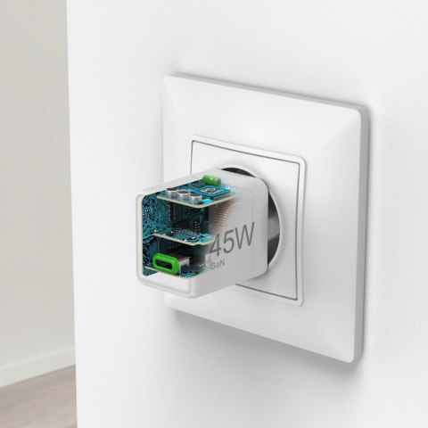 Ładowarka sieciowa supermini 45W GaN PD/QC Ładowarka sieciowa supermini 45W GaN PD/QC