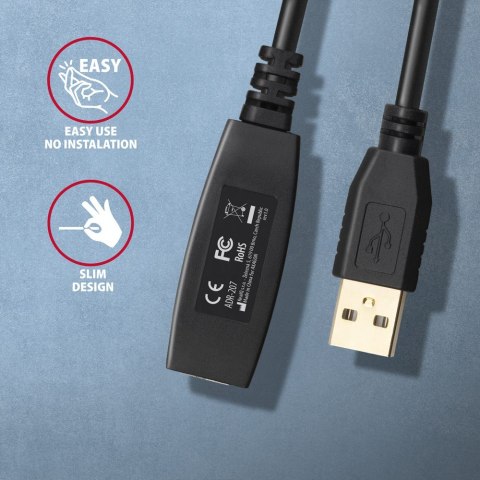 ADR-207 USB 2.0 A-M -> A-F aktywny kabel przedłużacz/wzmacniacz 7.5m ADR-207 USB 2.0 A-M -> A-F aktywny kabel przedłużacz/wzmacniacz 7.5m