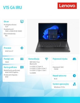 Laptop V15 G4 83A100QLPB W11Pro i7-13620H/8GB/512GB/INT/15.6 FHD/Business Black/3YR OS