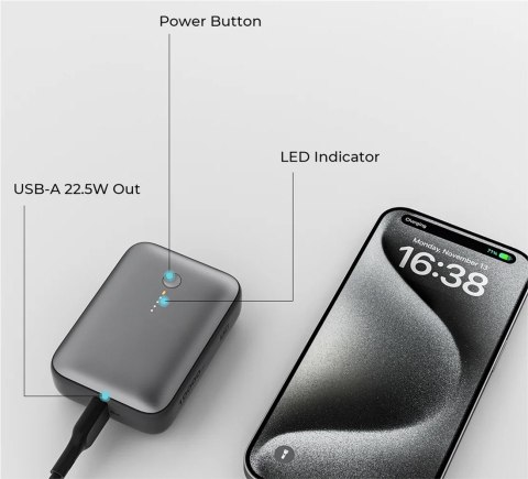 PB-Y55 MINI PowerBank | 10000mAh | 22.5W | 2xUSB | PD QC PB-Y55 MINI PowerBank | 10000mAh | 22.5W | 2xUSB | PD QC