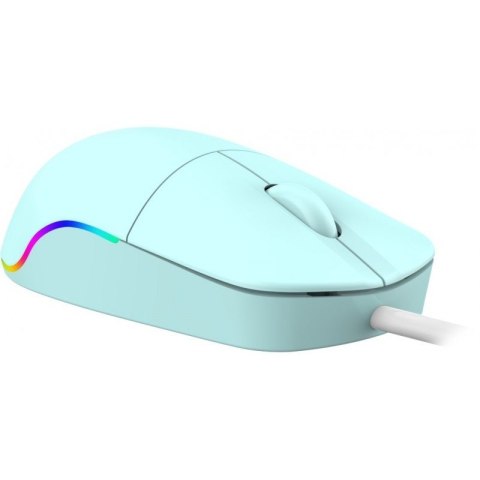 Mysz przewodowa AZORA MB-241 1200 DPI miętowa podświetlenie Mysz przewodowa AZORA MB-241 1200 DPI miętowa podświetlenie