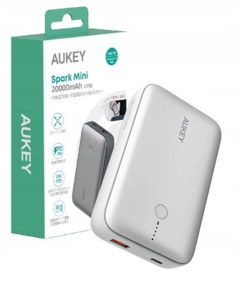 PB-Y57 White Mini PowerBank | 20000mAh | 22.5W | 2xUSB | PD 3.0 QC 3.0 LED PB-Y57 White Mini PowerBank | 20000mAh | 22.5W | 2xUSB | PD 3.0 QC 3.0 LED