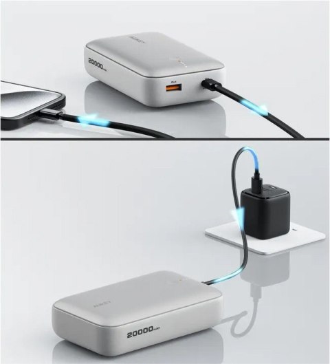 PB-Y57 White Mini PowerBank | 20000mAh | 22.5W | 2xUSB | PD 3.0 QC 3.0 LED PB-Y57 White Mini PowerBank | 20000mAh | 22.5W | 2xUSB | PD 3.0 QC 3.0 LED