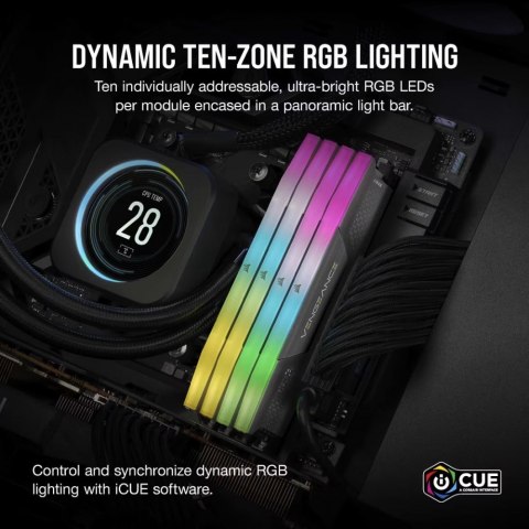 Pamięć DDR5 Vengeance RGB 96GB/6000(2*48GB) CL30 AMD EXPO & Intel XMP Pamięć DDR5 Vengeance RGB 96GB/6000(2*48GB) CL30 AMD EXPO & Intel XMP