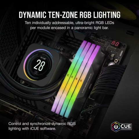 Pamięć DDR5 Vengeance RGB 96GB/6400(2*48GB) CL32 Pamięć DDR5 Vengeance RGB 96GB/6400(2*48GB) CL32