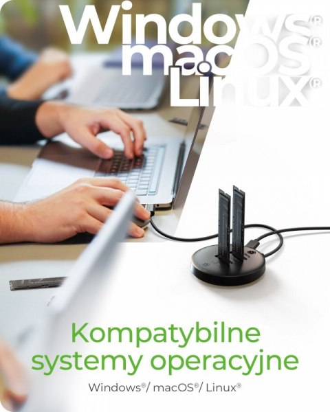 Stacja klonująca+dockująca dla 2xNVMe M.2SSD IB-1612MCL-C31 Stacja klonująca+dockująca dla 2xNVMe M.2SSD IB-1612MCL-C31