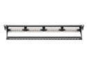 Patch panel 19" 24 porty, kat.6, U/UTP, 1U, wspornik kablowy, czarny (kompletny) Patch panel 19" 24 porty, kat.6, U/UTP, 1U, wspornik kablowy, czarny (kompletny)