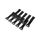 Organizator kabli, rzep, 15cm, 10szt. czarny Organizator kabli, rzep, 15cm, 10szt. czarny