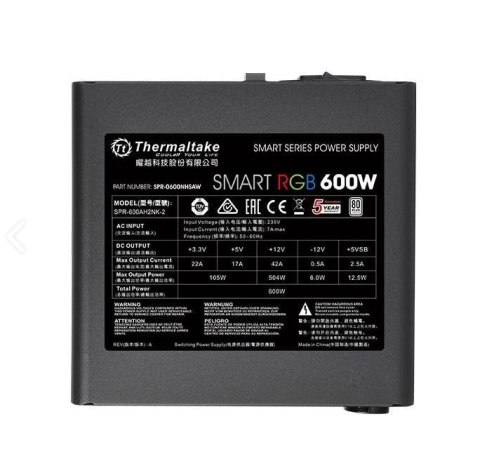 Smart 600W RGB (80+ 230V EU, 2xPEG, 120mm, Single Rail) Smart 600W RGB (80+ 230V EU, 2xPEG, 120mm, Single Rail)