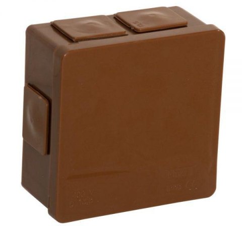 Puszka natynkowa pusta 6 wlotów VIPLAST VP-02 klik BRĄZOWA IP55 86x86x40mm 002-02 Puszka natynkowa pusta 6 wlotów VIPLAST VP-02 klik BRĄZOWA IP55 86x86x40mm 002-02