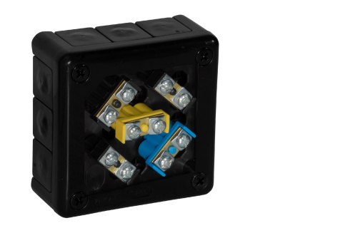 Puszka natynkowa z zaciskami 12 wlotów VIPLAST VP-41 CZARNA IP55 98x98x42mm 041-55 Puszka natynkowa z zaciskami 12 wlotów VIPLAST VP-41 CZARNA IP55 98x98x42mm 041-55