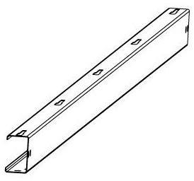 SZYNA WZDŁUŻNA L3650 (PROFIL 85x50x1.5), CORAB XPF_WS006N.2.010 SZYNA WZDŁUŻNA L3650 (PROFIL 85x50x1.5), CORAB XPF_WS006N.2.010