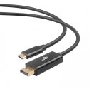 Kabel USB C - Displayport 2m czarny Kabel USB C - Displayport 2m czarny