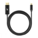 Kabel USB C - Displayport 2m czarny Kabel USB C - Displayport 2m czarny