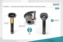 Czytnik kodów kreskowych bezprzewodowy Bluetooth, 1D i 2D, zgodny z kodami QR, Stojak w zestawie Czytnik kodów kreskowych bezprzewodowy Bluetooth, 1D i 2D, zgodny z kodami QR, Stojak w zestawie