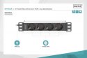 Listwa zasilająca do szaf 10" RACK 4xSchuko, 2m 1xUnischuko, 16A, aluminiowa Listwa zasilająca do szaf 10" RACK 4xSchuko, 2m 1xUnischuko, 16A, aluminiowa