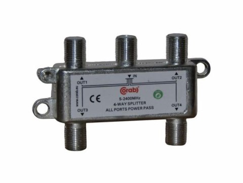 ROZGAŁĘŹNIK-SPLITER 5-2400 Mhz CORAB 4 DROŻNY Z PRZEJŚCIEM NAPIĘCIA ROZGAŁĘŹNIK-SPLITER 5-2400 Mhz CORAB 4 DROŻNY Z PRZEJŚCIEM NAPIĘCIA