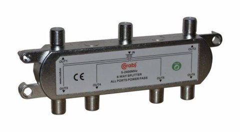 ROZGAŁĘŹNIK-SPLITER 5-2400 Mhz CORAB 6 DROŻNY Z PRZEJŚCIEM NAPIĘCIA ROZGAŁĘŹNIK-SPLITER 5-2400 Mhz CORAB 6 DROŻNY Z PRZEJŚCIEM NAPIĘCIA