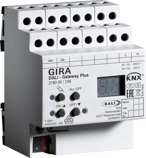 GIRA bramka DALI Plus KNX 218000 GIRA bramka DALI Plus KNX 218000
