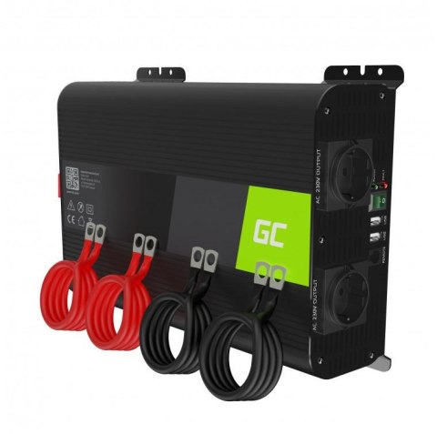 PRZETWORNICA NAPIĘCIA INWERTER Green Cell PRO 12V / 230V 2000W/4000W CZYSTA SINUSOIDA INVGC11 PRZETWORNICA NAPIĘCIA INWERTER Green Cell PRO 12V / 230V 2000W/4000W CZYSTA SINUSOIDA INVGC11