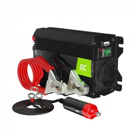 PRZETWORNICA NAPIĘCIA INWERTER Green Cell PRO 24V / 230V 300W/600W MODYFIKOWANA SINUSOIDA INVGC02 PRZETWORNICA NAPIĘCIA INWERTER Green Cell PRO 24V / 230V 300W/600W MODYFIKOWANA SINUSOIDA INVGC02