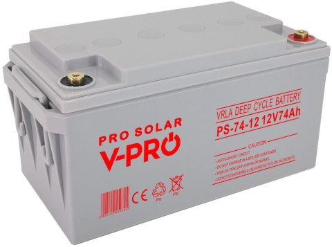 AKUMULATOR VOLT POLSKA DEEP CYCLE VPRO SOLAR 12V 74Ah VRLA BEZOBSŁUGOWY AKUMULATOR VOLT POLSKA DEEP CYCLE VPRO SOLAR 12V 74Ah VRLA BEZOBSŁUGOWY