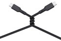 CB-KCC102 kabel USB-C - USB-C 1.8m 100W PD 5A 20V kevlar + nylonowy oplot