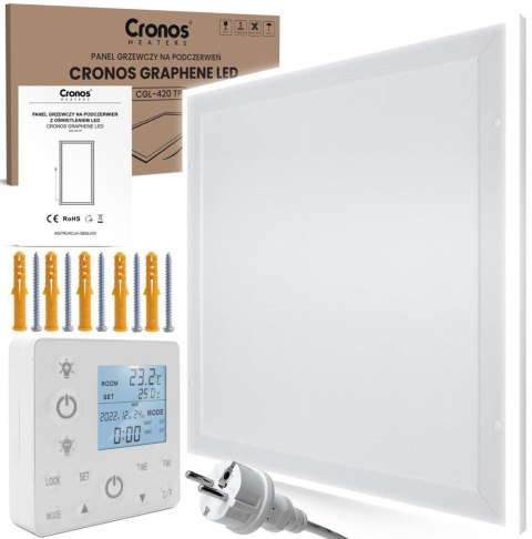 Panel grzewczy IR CRONOS Graphene LED CGL-420TP White Cool Panel grzewczy IR CRONOS Graphene LED CGL-420TP White Cool