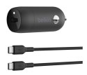 Ładowarka samochodowa 30W PD PPS Czarna + Kabel USB-C Ładowarka samochodowa 30W PD PPS Czarna + Kabel USB-C