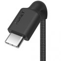 CB-CD45 kabel USB-C - USB-C 0,9m 60W PD 3A 20V nylonowy oplot czarny