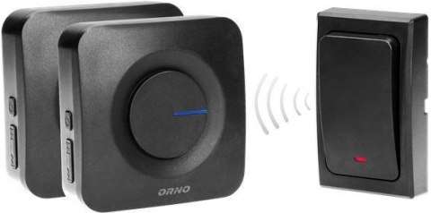 Bezprzewodowy dzwonek do drzwi z 2 odbiornikami ORNO OR-DB-MT-165 Bezprzewodowy dzwonek do drzwi z 2 odbiornikami ORNO OR-DB-MT-165